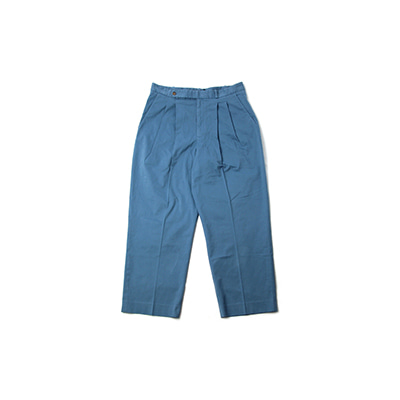 HIGH WAISTED WIDE CHINO PANTS (BLUE)