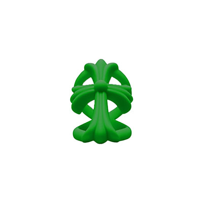 SILICONE CROSS RING (GREEN)