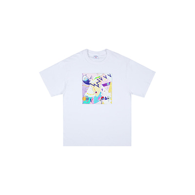 BARNEY BUBBLES ABSTRACT TEE (WHITE)