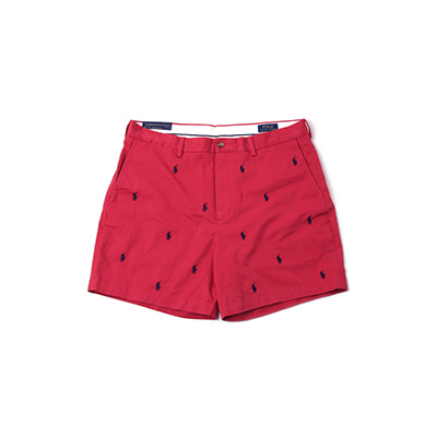 CLASSIC FIT 6&quot; ALL OVER PONY SHORTS (BURGUNDY)