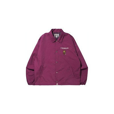 GRAPHIC RELAXED FIT COACH JACKET (PURPLE)
